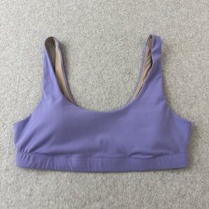 Vuori Daily Sports Bra Womens Large Purple VW158 Removable Pads Gym Active Gorp